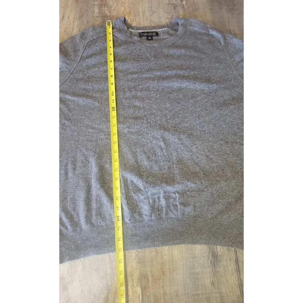 Banana Republic Men's XL Wool Cashmere Blend Crewneck‎ Gray Pullover Sweater EUC